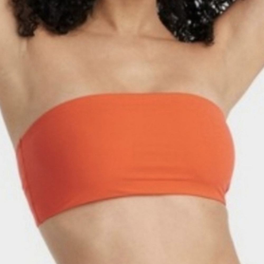 5/$25 Auden Orange Bandeau Strapless Bralette